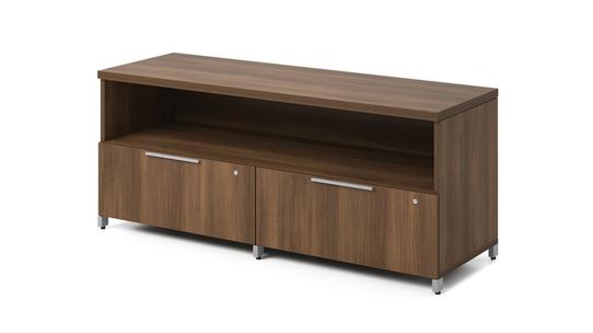 Lacasse - Quad - Quad / Q5NS-SLF2472 / HZN / Open Credenza with Lateral File
