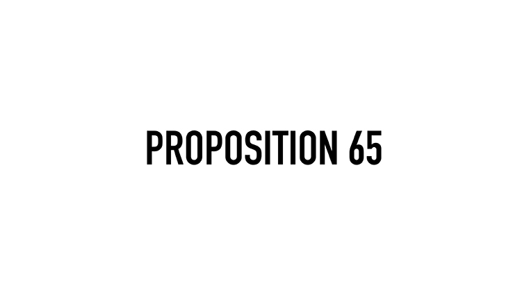 Proposition 65 from California